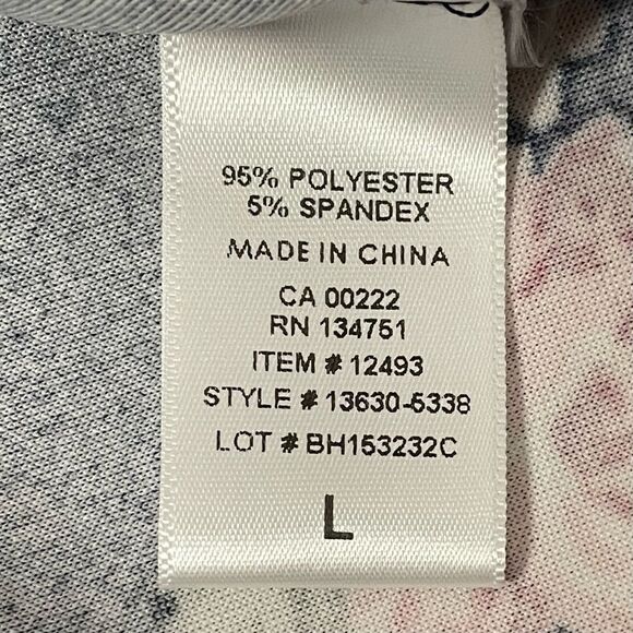 NWT Hot Gal 3/4 Sleeve Floral Mini Dress Navy Blue With Pink White Flowers Large - Picture 11 of 11